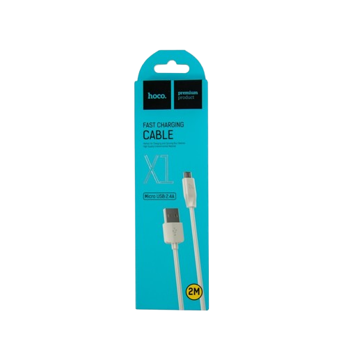 Кабель Micro USB Hoco X1 2m White
